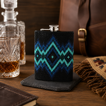 Beaded Hip Flask | Handcrafted African Pocket Whisky Flask