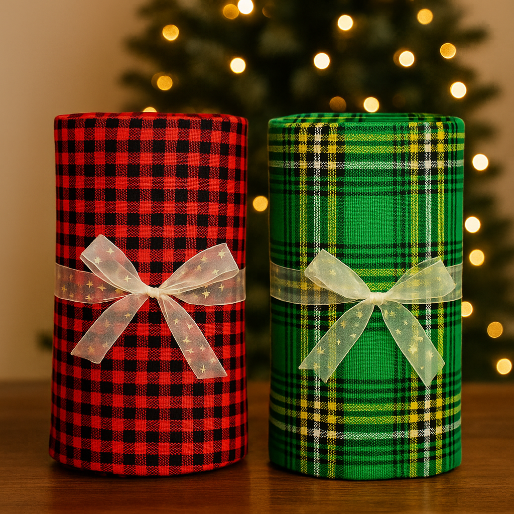 Christmas Maasai Shawl | Red & Green | Traditional African Patterns | Festive Holiday Wrap