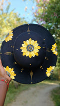 Custom hand painted fedora | Black fedora - Mawu Africa