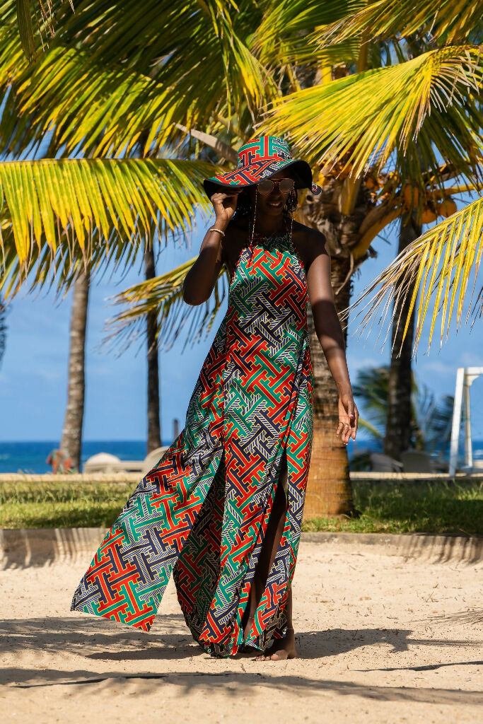 Zamu African Print Safari Hat
