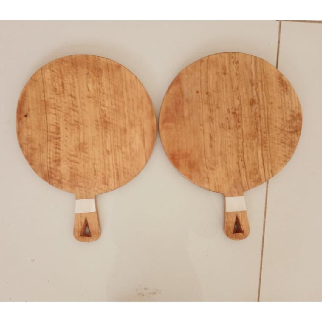 Circle Cutting board | Olive wood chopping board with bone