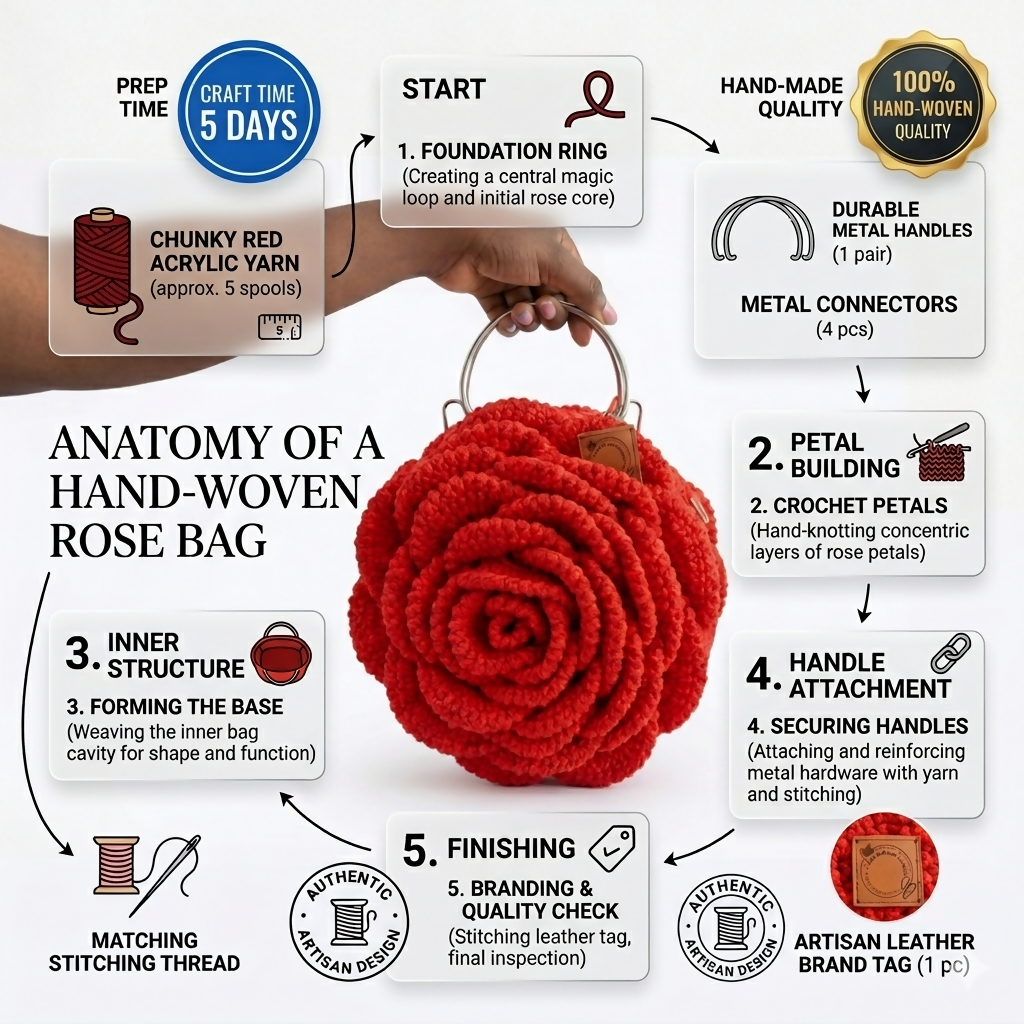 Handcrafted Crochet Flower Bag - Mawu Africa