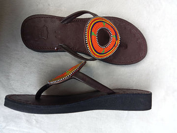 Wedge leather sandals - Mawu Africa
