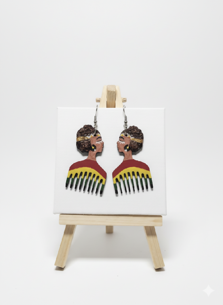 Asili Afro Comb Earrings