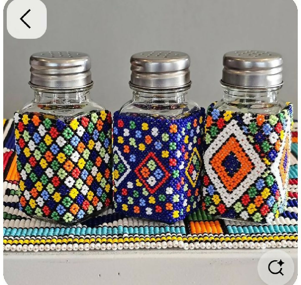 Handcrafted Beaded Salt Shaker