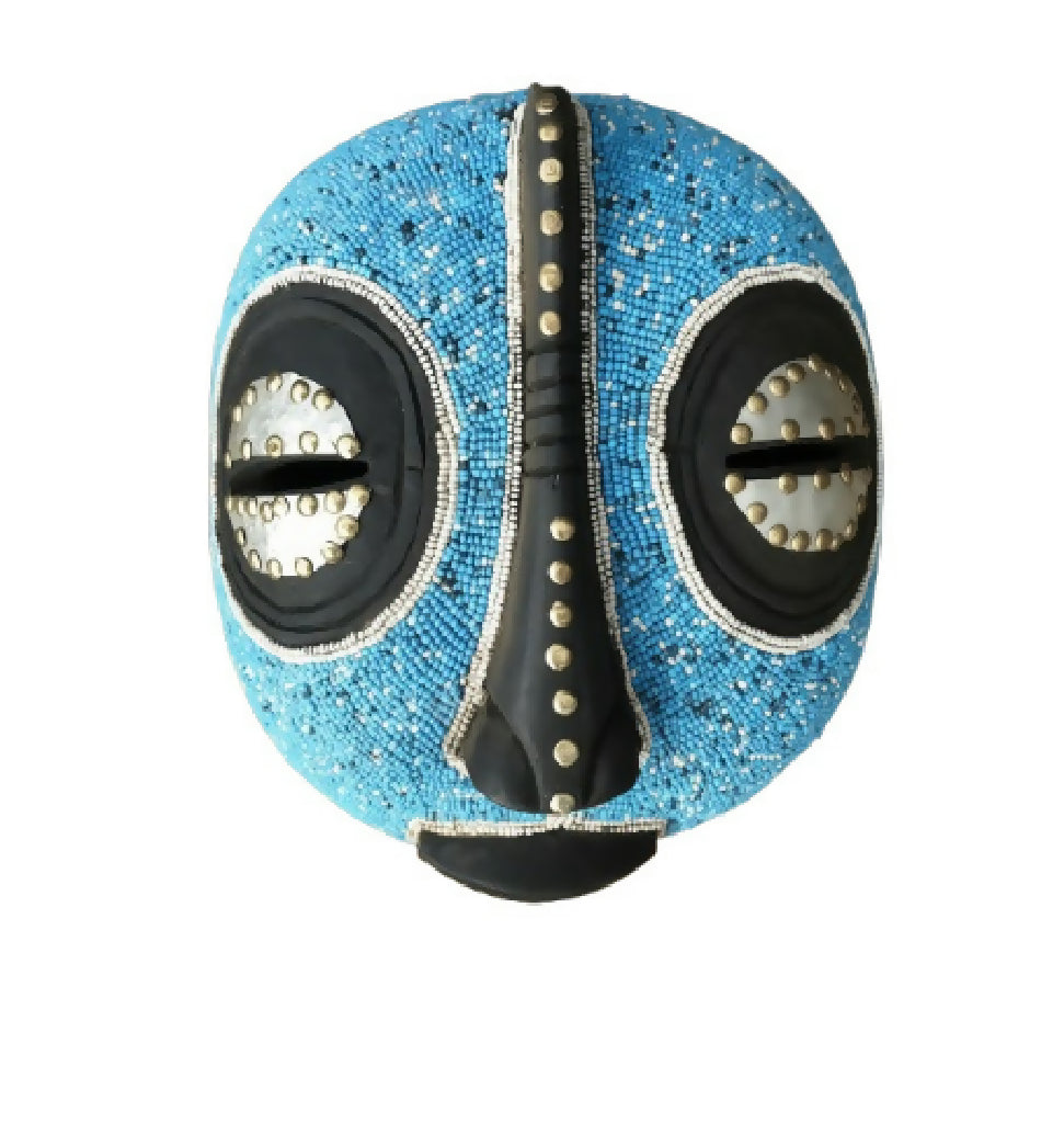 African Masks from Kenya | Beaded Wooden - Mawu Africa