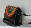 Hand-Beaded Flap Crossbody Bag | Black - Mawu Africa