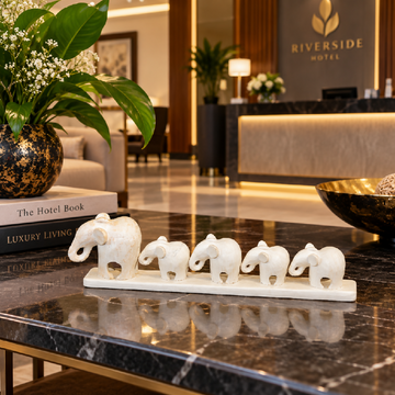 Handcrafted Soapstone Elephant Family Sculpture