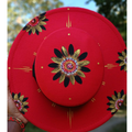 Custom Hand Painted Fedora | Red Fedora - Mawu Africa