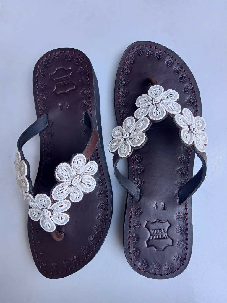 wedge leather sandals - Mawu Africa