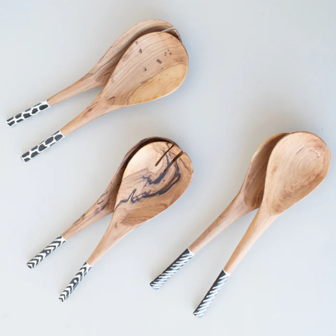 Olive wood salad spoon-Kenya