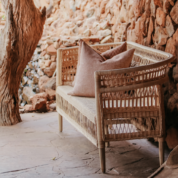 Malawi Cane Chairs - Double | Two Seater Outdoor Chair - Mawu Africa