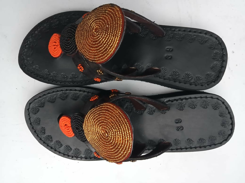 wedge leather sandals - Mawu Africa