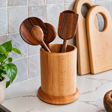 Handmade Olive Wood Cooking Spoon | Artisan Wooden Utensil