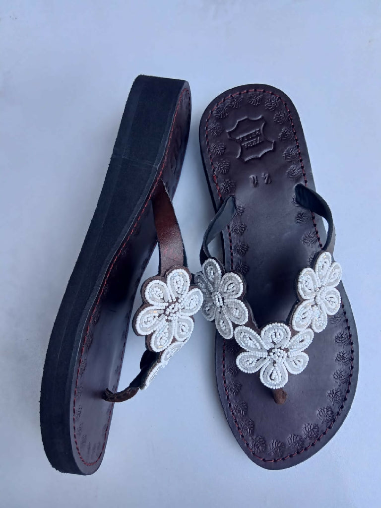 wedge leather sandals - Mawu Africa