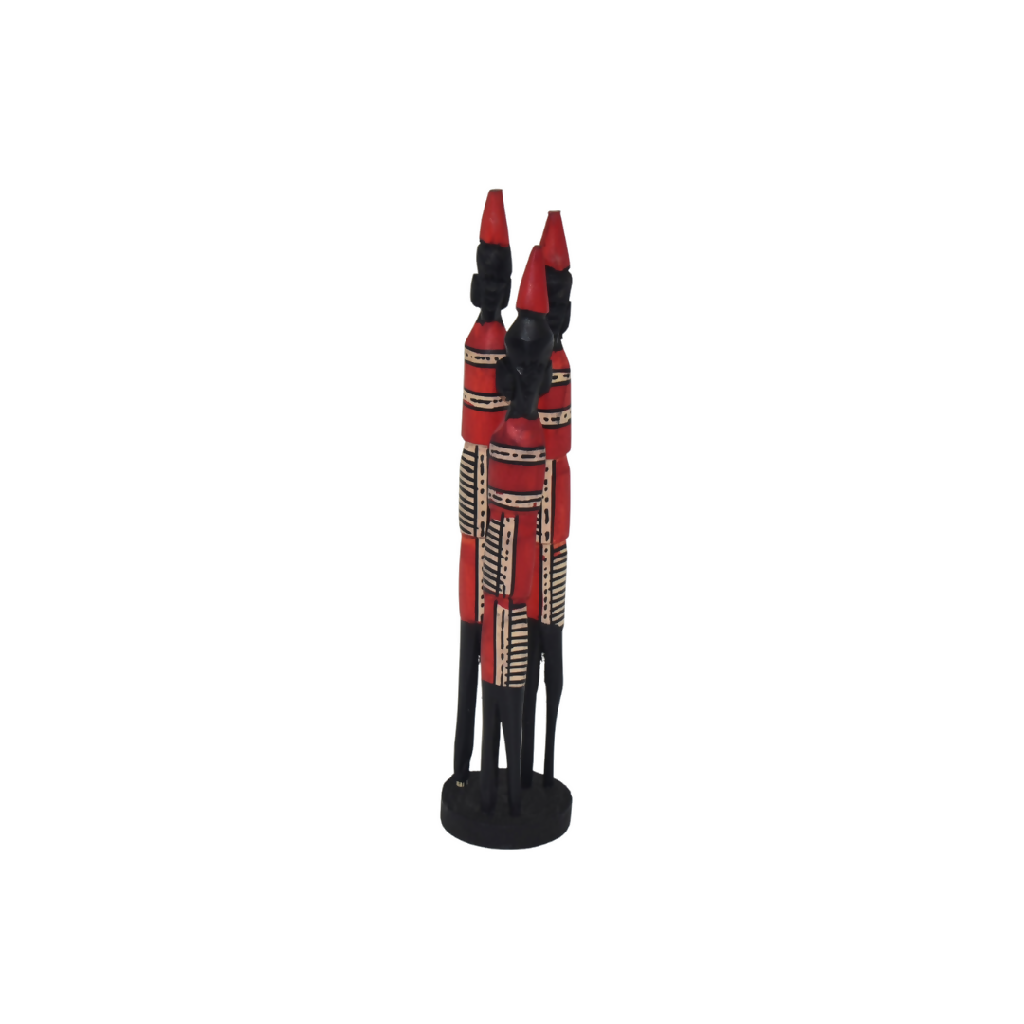 Handcrafted Wooden Maasai Family
