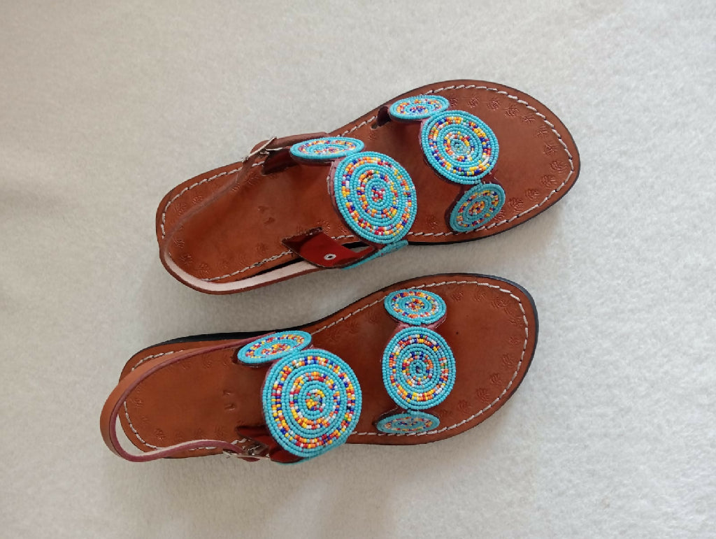 Wedge leather sandals - Mawu Africa