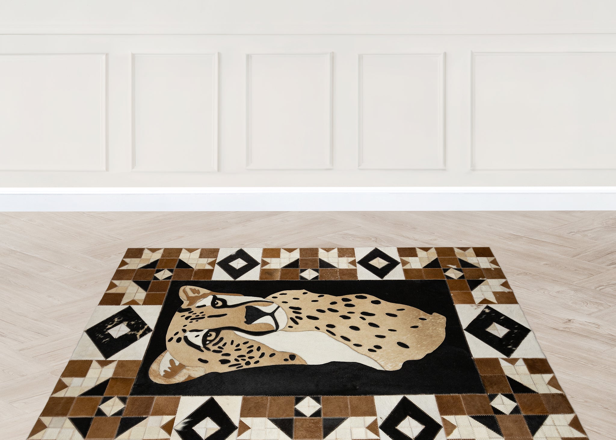 Cheetah Rag Cheetah - Kalahari Rose Border Rug