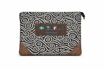 Corporate Laptop Sleeve -Ankara sleeve with leather corners - Mawu Africa