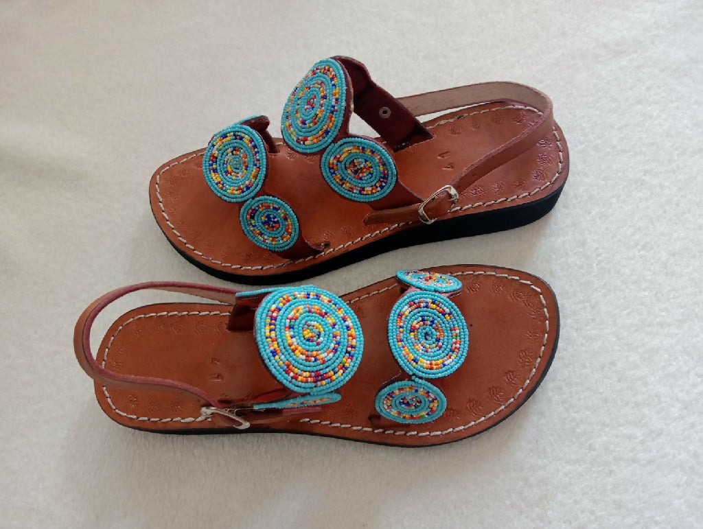Wedge leather sandals - Mawu Africa
