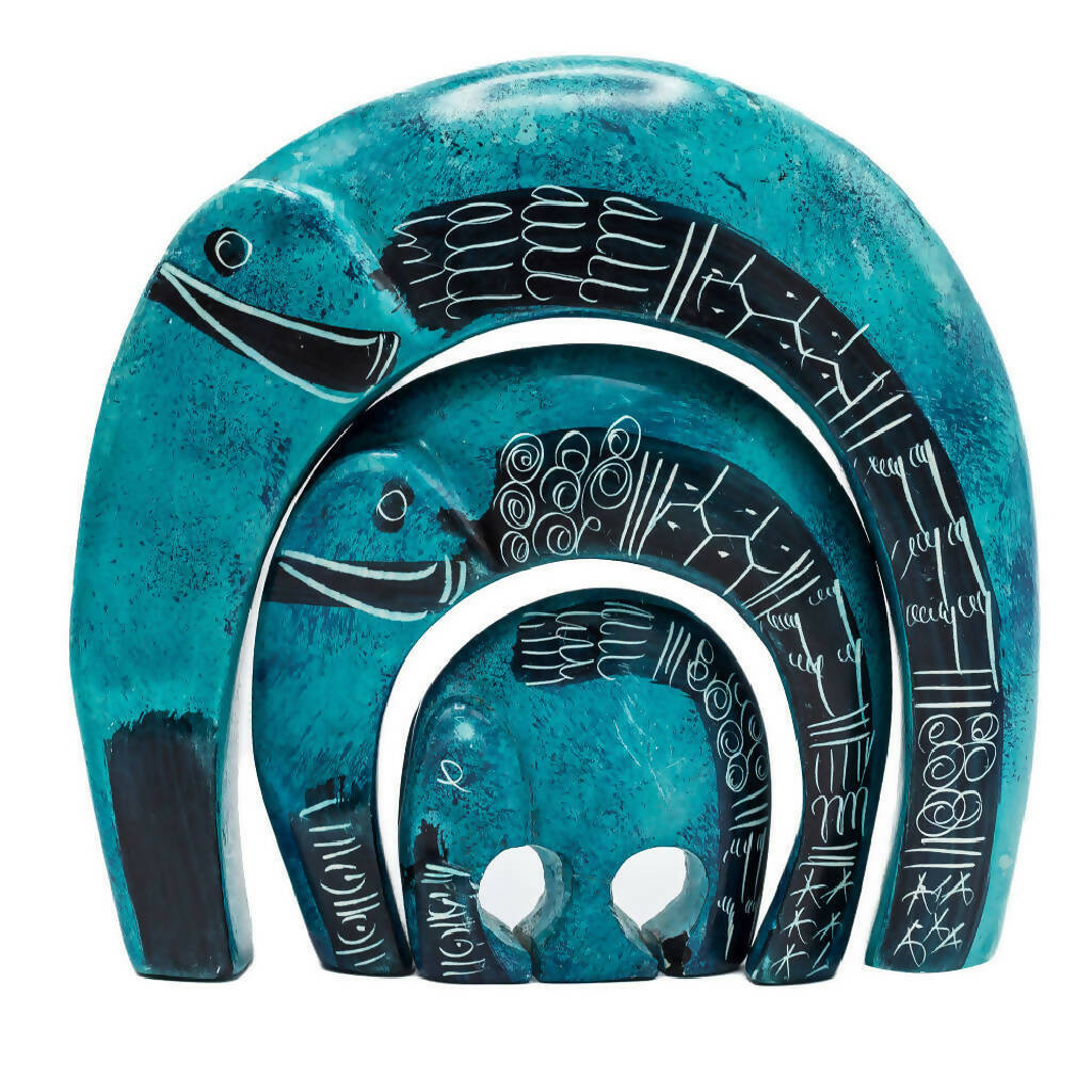 Soapstone Decor Craving | C-elephant family - Mawu Africa