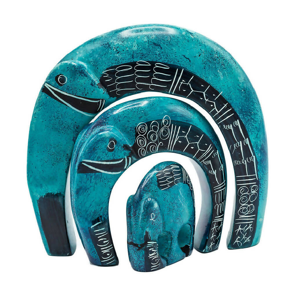 Soapstone Decor Craving | C-elephant family - Mawu Africa