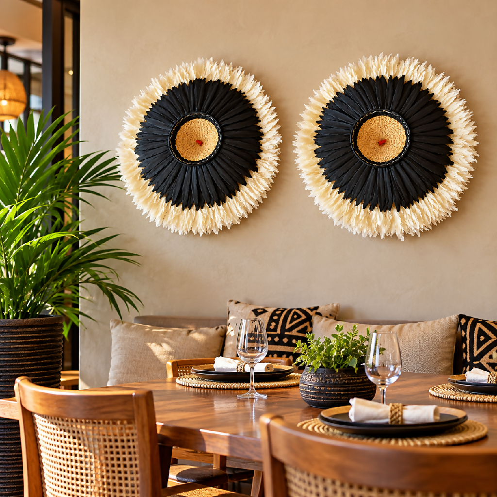 African Feather Juju Hat/Bamiléké Ceremonial Wall Décor - Mawu Africa