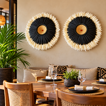 African Feather Juju Hat/Bamiléké Ceremonial Wall Décor - Mawu Africa