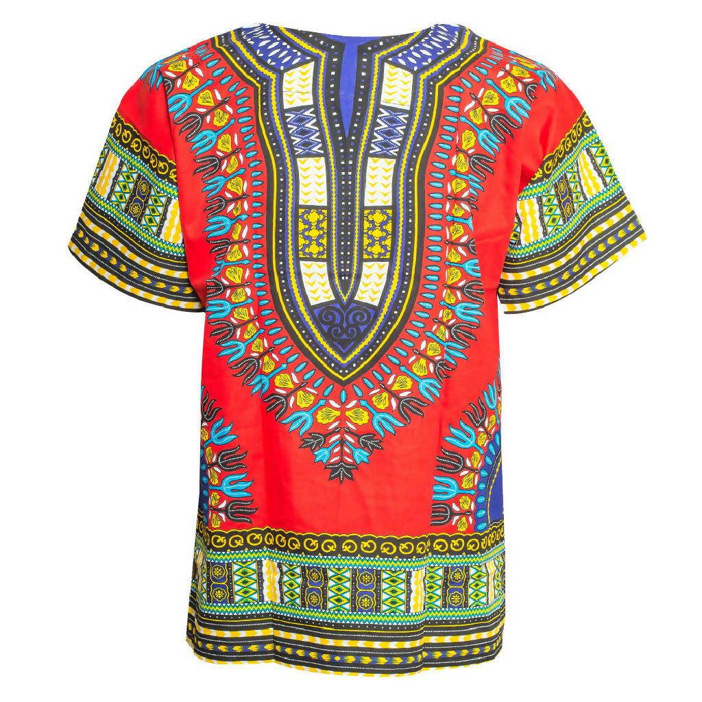 Red Dashiki shirt | African Shirt - Mawu Africa