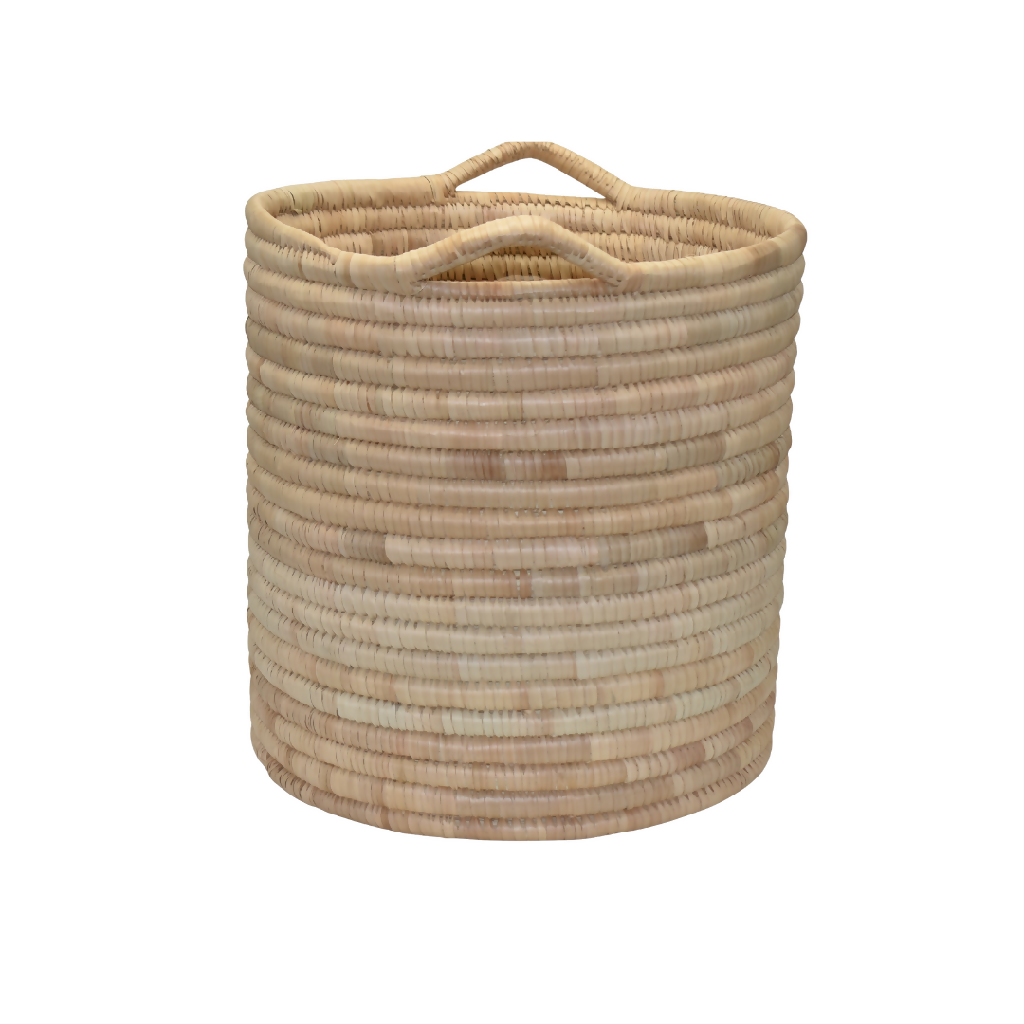 Reed Laundry Basket with Handles