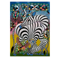 Zebra and Birds Tingatinga Painting