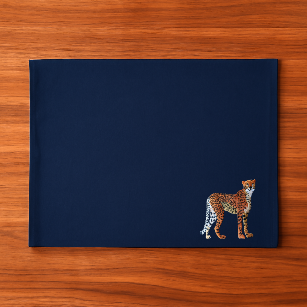 navy blue canvas table mats