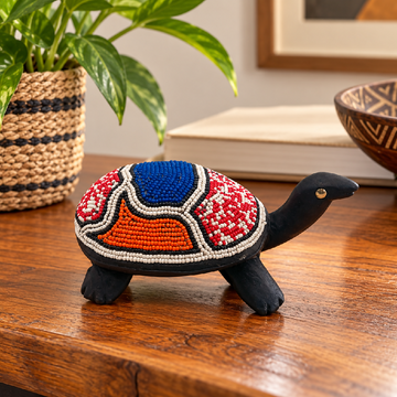 Handcrafted Wood Beaded Turtle