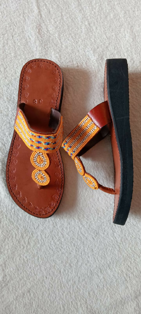 Wedge leather sandals - Mawu Africa