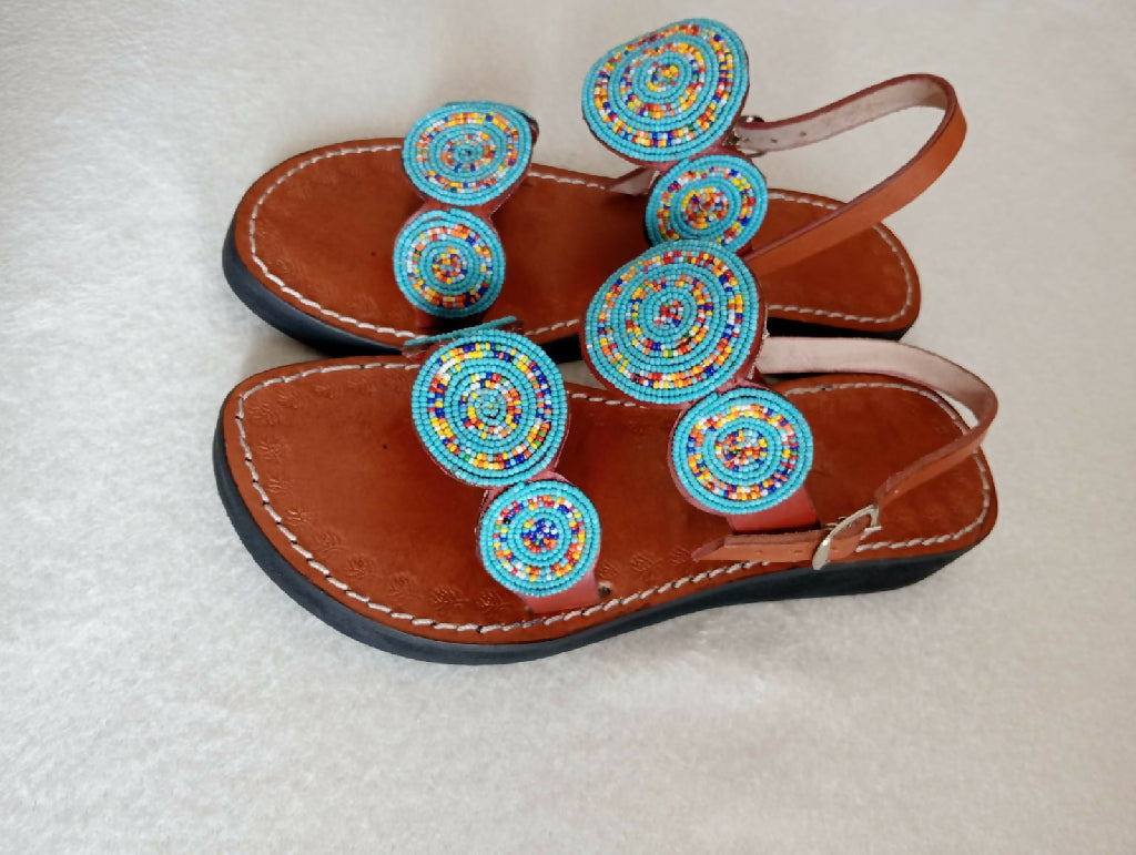 Wedge leather sandals - Mawu Africa