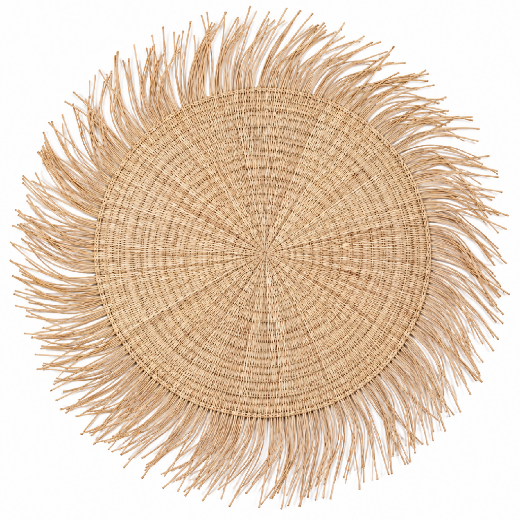 Large Malawi Cane Fringe Wall Decor - Mawu Africa