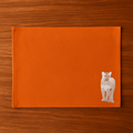 orange canvas table mats