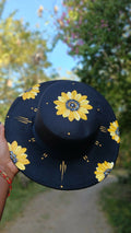 Custom hand painted fedora | Black fedora - Mawu Africa