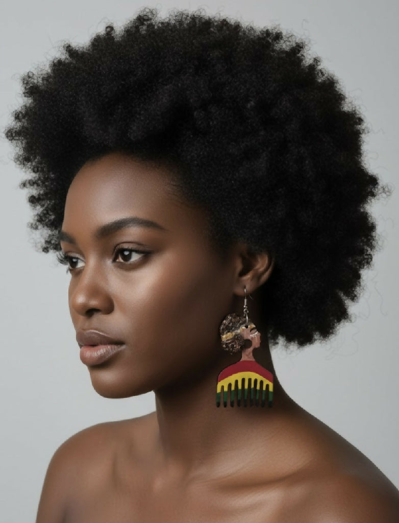 Asili Afro Comb Earrings