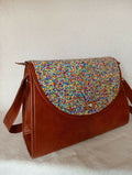 Hand-Beaded Flap Crossbody Bag - Mawu Africa