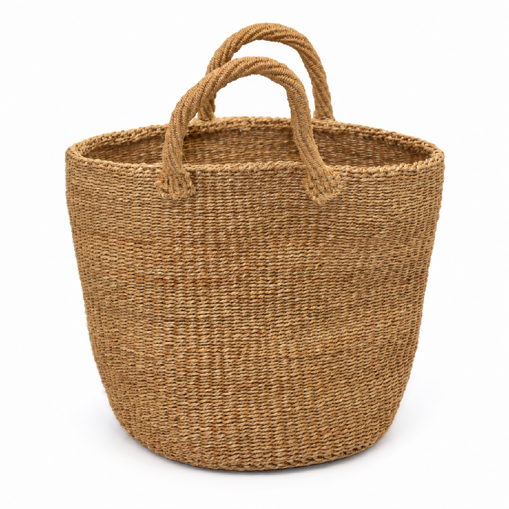 16Inch Natural Brown Sisal Laundry Basket
