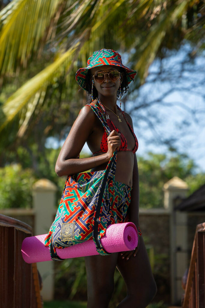 Zamu Beach Bag — African Print Travel Bag - Mawu Africa