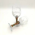 African wine glasses- beaded stem and engraved – Mawu Africa