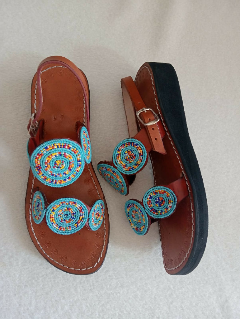 Wedge leather sandals - Mawu Africa