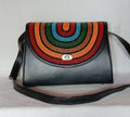 Hand-Beaded Flap Crossbody Bag | Black - Mawu Africa