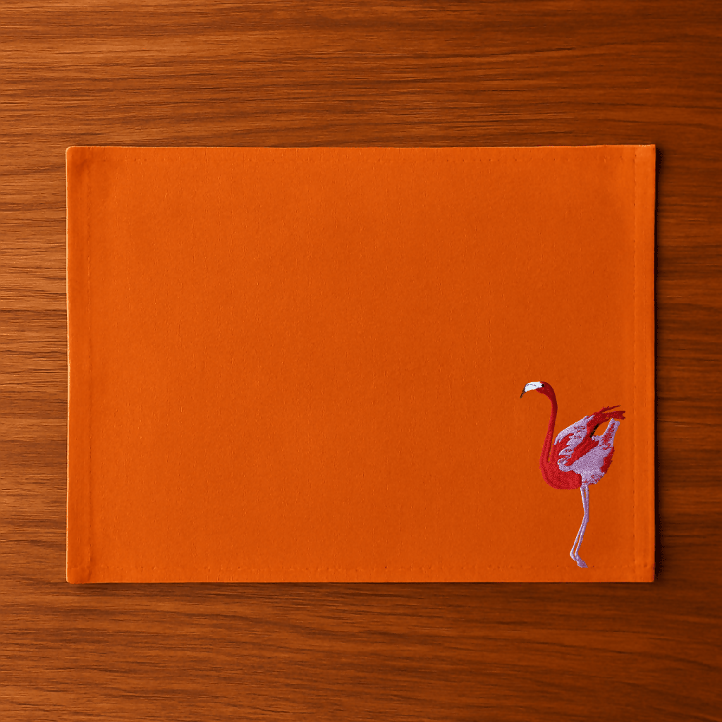 orange cotton table mats