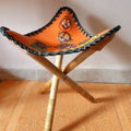 Traditional Tripod Stool | Handcrafted Wood & Leather | Kenyan Furniture - Mawu Africa