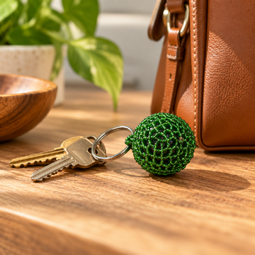 Circular Shaped Beaded Key Ring | Keyholder| Plain Color