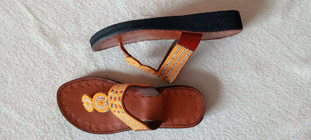 Wedge leather sandals - Mawu Africa