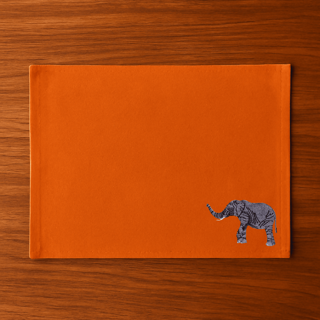 orange canvas placemats